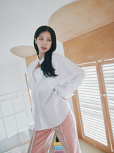 將圖片載入圖庫檢視器 CITYBREEZE 粉色拼接單寧牛仔寬褲 ((G)IDLE曹薇娟同款)