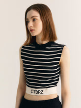 將圖片載入圖庫檢視器 CITYBREEZE Logo短版黑底白紋無袖上衣 (IZ*ONE金珉周同款)
