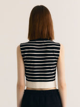 將圖片載入圖庫檢視器 CITYBREEZE Logo短版黑底白紋無袖上衣 (IZ*ONE金珉周同款)