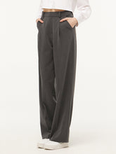 將圖片載入圖庫檢視器 CITYBREEZE 打褶基本款灰色西裝寬褲