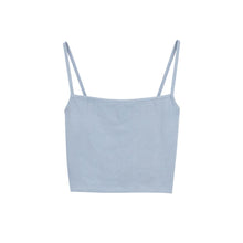 將圖片載入圖庫檢視器 CITYBREEZE Logo刺繡藍色短版細肩帶上衣 (NewJeans Hanni同款)