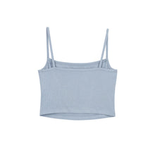 將圖片載入圖庫檢視器 CITYBREEZE Logo刺繡藍色短版細肩帶上衣 (NewJeans Hanni同款)