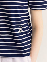 將圖片載入圖庫檢視器 CITYBREEZE 泡泡袖條紋海軍藍短袖上衣 (IZ*ONE金珉周同款)