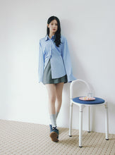 將圖片載入圖庫檢視器 CITYBREEZE 防皺經典藍色長袖襯衫
