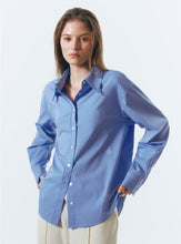 將圖片載入圖庫檢視器 CITYBREEZE 防皺經典藍色長袖襯衫