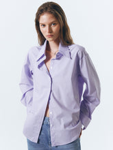 將圖片載入圖庫檢視器 CITYBREEZE 防皺經典淡紫色長袖襯衫
