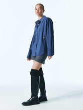 將圖片載入圖庫檢視器 CITYBREEZE 防皺經典海軍藍長袖襯衫