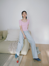 將圖片載入圖庫檢視器 CITYBREEZE Logo刺繡粉色螺紋T恤 ((G)IDLE曹薇娟同款)