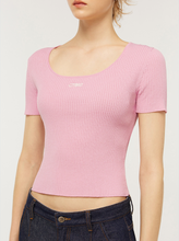 將圖片載入圖庫檢視器 CITYBREEZE Logo刺繡粉色螺紋T恤 ((G)IDLE曹薇娟同款)