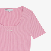 將圖片載入圖庫檢視器 CITYBREEZE Logo刺繡粉色螺紋T恤 ((G)IDLE曹薇娟同款)
