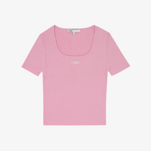 將圖片載入圖庫檢視器 CITYBREEZE Logo刺繡粉色螺紋T恤 ((G)IDLE曹薇娟同款)
