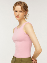 將圖片載入圖庫檢視器 CITYBREEZE Logo刺繡粉色螺紋無袖上衣 ((G)IDLE曹薇娟同款)