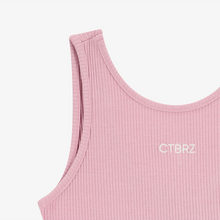 將圖片載入圖庫檢視器 CITYBREEZE Logo刺繡粉色螺紋無袖上衣 ((G)IDLE曹薇娟同款)