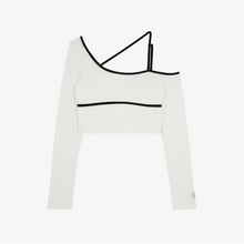 將圖片載入圖庫檢視器 CITYBREEZE 不規則線條剪裁短版白色上衣 ((G)IDLE曹薇娟同款)