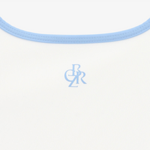 將圖片載入圖庫檢視器 CITYBREEZE 極簡Logo象牙藍連身窄肩綁帶泳衣