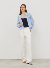 將圖片載入圖庫檢視器 CITYBREEZE 極簡Logo海軍藍連身窄肩綁帶泳衣