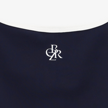 將圖片載入圖庫檢視器 CITYBREEZE 極簡Logo海軍藍連身窄肩綁帶泳衣