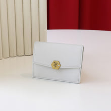將圖片載入圖庫檢視器 D.LAB Kara 生日花牛皮淺灰色卡夾 12款