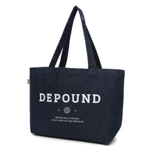 將圖片載入圖庫檢視器 DEPOUND Logo 丹寧藍長方形帆布包