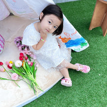 將圖片載入圖庫檢視器 THANK YOU SHOES MUCH Cancan 羅馬編織小花果凍涼鞋 2色