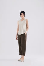 將圖片載入圖庫檢視器 DOLSILNAI V領無袖上衣 (4色)