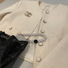 將圖片載入圖庫檢視器 ARNO Beads系列 珠鍊防撞手機殼_黑珠點綴珍珠