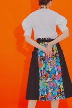 將圖片載入圖庫檢視器 CCOMAQUE 摺皺拼接黑色長裙