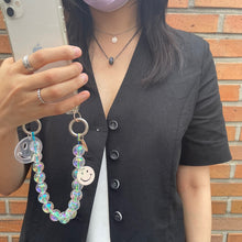 將圖片載入圖庫檢視器 ARNO Beads 可拆式 珠鍊防撞手機殼_微笑霓虹彩虹(橘色)