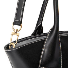 將圖片載入圖庫檢視器 LOEKA Marqueta M 優雅黑色牛皮水桶包