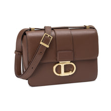 將圖片載入圖庫檢視器 LOEKA Objet M 優雅牛皮深棕色方形包