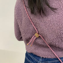 將圖片載入圖庫檢視器 ARNO 可拆式 編繩背帶透明手機殼_玫瑰紫