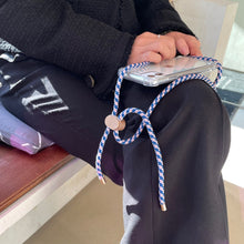 將圖片載入圖庫檢視器 ARNO 可拆式 編繩背帶透明手機殼_日常粉