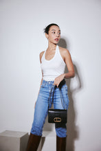 將圖片載入圖庫檢視器 LOEKA Objet S 優雅牛皮黑色方形小包