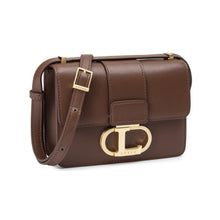 將圖片載入圖庫檢視器 LOEKA Objet S 優雅牛皮深棕色方形小包