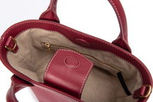 將圖片載入圖庫檢視器 LOEKA Marqueta S 優雅棗紅色牛皮水桶小包