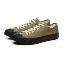 將圖片載入圖庫檢視器 BAKE-SOLE Yeast 橄欖綠x黑底帆布鞋