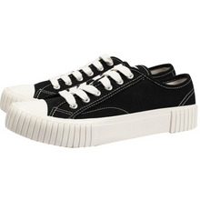 將圖片載入圖庫檢視器 BOX&COX Via 黑色厚底帆布鞋