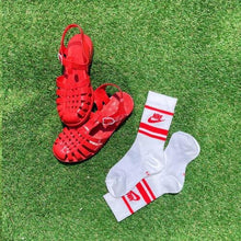 將圖片載入圖庫檢視器 THANK YOU SHOES MUCH 羅馬編織紅色涼鞋