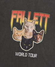 將圖片載入圖庫檢視器 FALLETT Nero Band 四隻貓貓深灰色短袖上衣((G)I-DLE田小娟、韓韶禧同款)