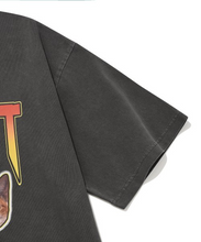 將圖片載入圖庫檢視器 FALLETT Nero Band 四隻貓貓深灰色短袖上衣((G)I-DLE田小娟、韓韶禧同款)