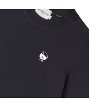 將圖片載入圖庫檢視器 BEYOND CLOSET 經典刺繡海軍藍純棉短版T恤