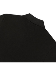 將圖片載入圖庫檢視器 BEYOND CLOSET 經典刺繡黑色純棉短版POLO衫
