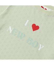 將圖片載入圖庫檢視器 BEYOND CLOSET New Boy 特殊花紋薄荷綠短版T恤