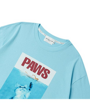 將圖片載入圖庫檢視器 BEYOND CLOSET Paws 伸出貓爪天空藍短袖T恤