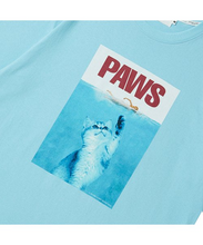 將圖片載入圖庫檢視器 BEYOND CLOSET Paws 伸出貓爪天空藍短袖T恤