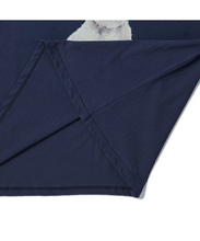 將圖片載入圖庫檢視器 BEYOND CLOSET 搖滾狗狗印花深藍色短袖T恤