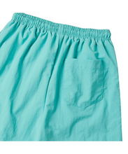 將圖片載入圖庫檢視器 BEYOND CLOSET 經典刺繡藍綠色尼龍短褲