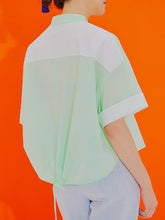 將圖片載入圖庫檢視器 CCOMAQUE V領拼接韓服白色襯衫