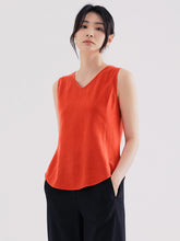 將圖片載入圖庫檢視器 DOLSILNAI V領無袖上衣 (4色)