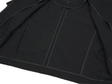 將圖片載入圖庫檢視器 EMKM 不對稱V領黑色縫線夾克